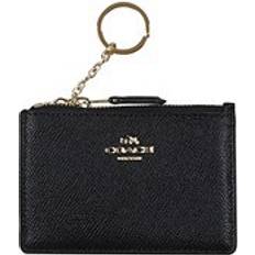 Coach Credit Card Slots Coin Purses Coach Mini Skinny Id Case - Light Gold/Black