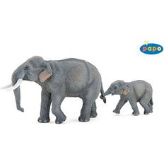 Olifant Speelfiguren Papo Aziatische moeder olifant speeldiertje 14.5 cm