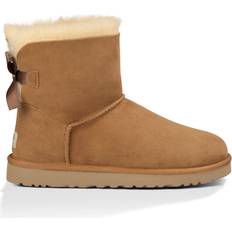 Femme - Marron Bottines à la Cheville UGG Mini Bailey Bow II - Chestnut