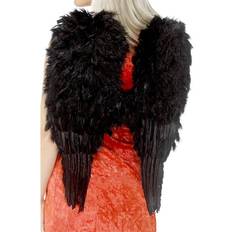 Halloween - Men/Women Accessories Smiffys Black Feather Angel Wings