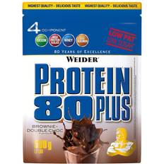 BCAA - Æggeproteiner Proteinpulver Weider Protein 80 Plus Brownie Double Choc 500g