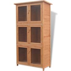 vidaXL Animal Rabbit Cage 6 Rooms Wood