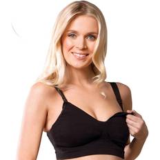 Carriwell Seamless Gel Wire Nursing Bra Black