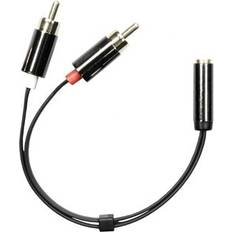 Deltaco 3.5mm kablar - 3.5mm-2RCA Deltaco 3.5mm - 2RCA M-F 0.1m