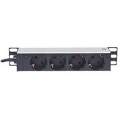 1.8 m Pistorasiat ja Haarapistokkeet Intellinet 10 Inch 1U Rackmount 4-Way Power Strip