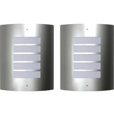 Metal Wall Flush Lights vidaXL Falerna 2 Pack Wall Flush Light 22cm 2pcs