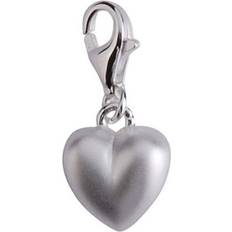 Heart Matt Charm - Silver