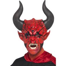 Halloween Half Masks Fancy Dress Smiffys Devil Lord Mask