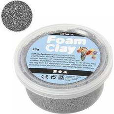 Sølv Perleleire Foam Clay Metallic Clay Silver 35g