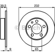 Bosch Disque De Frein 0 986 478 868 L'Arrière Plein 1 Pièce