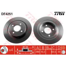 A315 TRW Disque De Frein DF4251 2M5V2A315AA 2M5V2A315AB