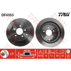 Sistemas de Frenos TRW Discos de Freno DF4353 Bremsscheibe