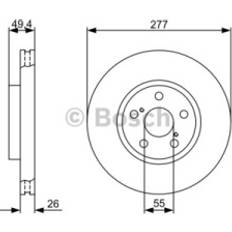 Sistemas de Frenos Bosch 0 986 479 340 Disco de Freno Avensis II Berlina 26 mm 5 100 mm