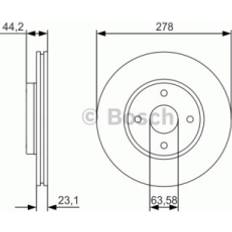 Sistemi Frenanti Bosch Disco Freno 0 986 479 659 278 23 4 108 Dischi B-Max