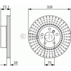 Bosch Disco Freno BMW 0 986 479 771 328 28 5 120 Ventilato Rivestito Ad Alto Tenore Di Carbonio BMW X3, X4