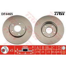Bromsskivor volvo v50 TRW DF4465
