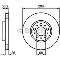 Sistemas de Frenos Bosch Discos de Freno V70 2 26 mm 5 108 mm