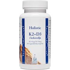 Kokosolja holistic Holistic K2+D3 Kokosolja 60 st