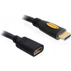 Hdmi förlängningskabel 5m DeLock HDMI-HDMI High Speed ​​with Ethernet M-F 5m