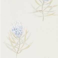 Sanderson Protea Flower - China Blue/Canvas (216327)
