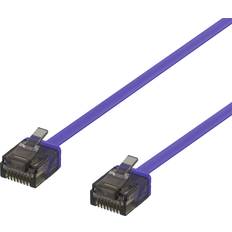 Nettverkskabler Deltaco Flat U/UTP Cat6a RJ45 - RJ45 1.5m