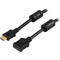 Deltaco Standard speed with Ethernet HDMI-HDMI M-F 5m