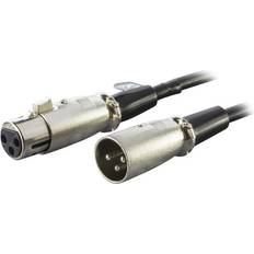 XLR-kablar Deltaco XLR - XLR M-F 1m