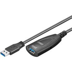 Aktivt usb Deltaco Active USB A - USB A M-F 3.0 5m