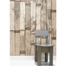 NLXL Scrapwood Coated Wallpaper White