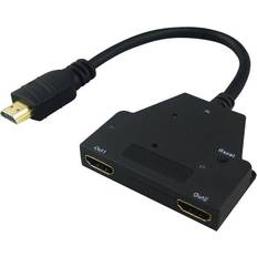 Deltaco HDMI Splitter 1-2 0.2m