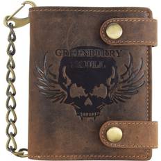 Tegnebøger & Nøgleringe Greenburry Vintage Biker Portrait Skull Wallet - Antique Brown