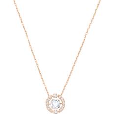 Swarovski Collier et pendentif Bijoux 5272364 Cristal Or Rose Femme Argent, Rose