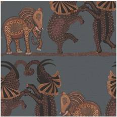Cole & Son Tapete Safari Dance von Orange/ Charcoal grau/braun