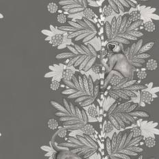 Cole & Son Streifentapete Acacia von Charcoal/ Gilver gris