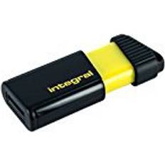 Tarjetas de Memoria & Memorias USB Integral 64GB USB2.0 DRIVE PULSE YELLOW unidad flash USB USB tipo A 2.0 Amarillo