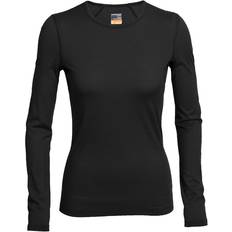 Icebreaker Damen Unterwäsche Icebreaker 200 Oasis Long Sleeve Crewe Top - Black