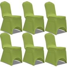 Stolsöverdrag på rea vidaXL 131414 6pcs Stolsöverdrag Vit, Grön