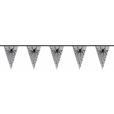 Halloween Seppeleet Boland Garlands Halloween Pennant Chain Spider Web Black/Grey