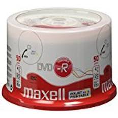 Optisk lagring Maxell DVD-R 4.7GB 16x Spindle 50-Pack Wide Inkjet