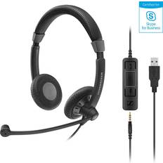 Sennheiser SC 75 USB MS Binaural Diadema Negro 1.12 m