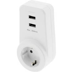 Deltaco Laddare Batterier & Laddbart Deltaco USB-AC126