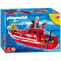 Bateaux jouet Playmobil 3128 Pompiers Bateau des sauveteurs pompiers