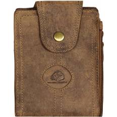 Vintage Original Leather Belt Wallet - Antique Brown