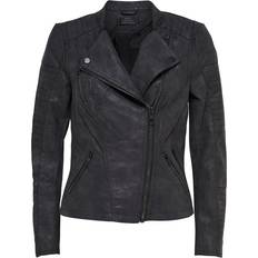 L Ulkoiluvaatteet Only Ava Faux Leather Biker - Musta