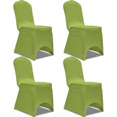 Polyester Housses de chaise vidaXL 131417 4pcs Housse de chaise Vert