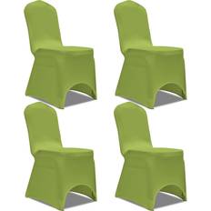 vidaXL 131417 4pcs Stolsöverdrag Vit, Grön