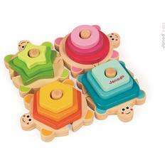 Bois Jouets de Tri des Formes Janod Stackable Turtles