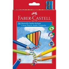 Faber castell farveblyanter jumbo Faber-Castell Coloured Pencil Jumbo Triangular Cardboard Box of 30