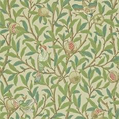 Morris & Co Tapete Bird Pomegranate von Bayleaf/ Cream verde