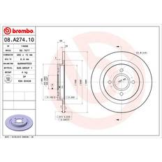 Pièces de véhicule Brembo 08.A274.10 2M5V2A315AA 1 Pièce